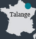 Carte de France indiquant la position de Talange en Moselle